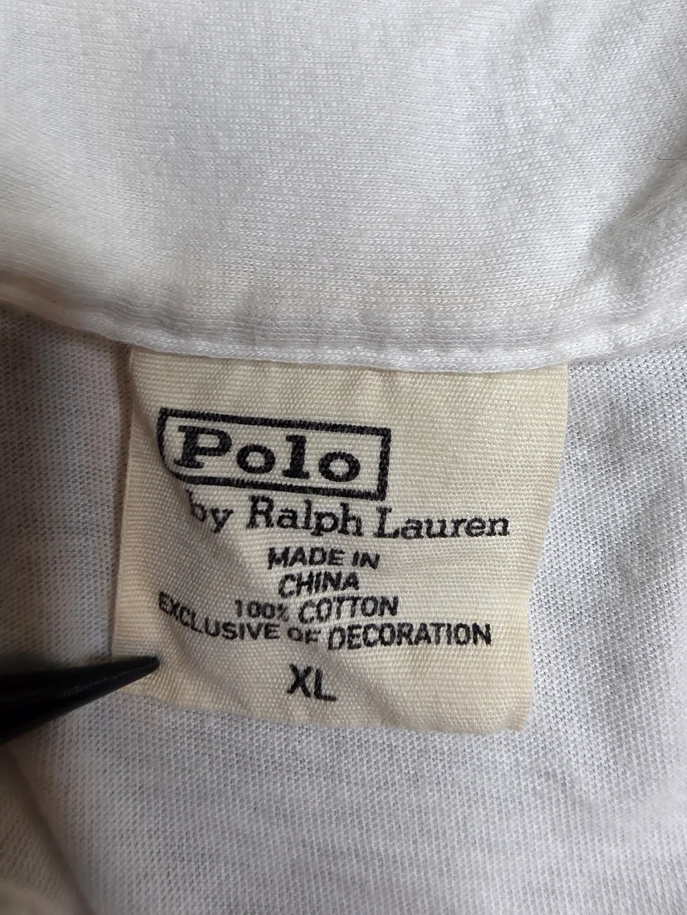 Ralph Lauren Off-White Cotton Polo with Chest Pocket XL‎